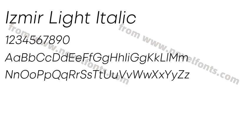 Izmir Light ItalicPreview