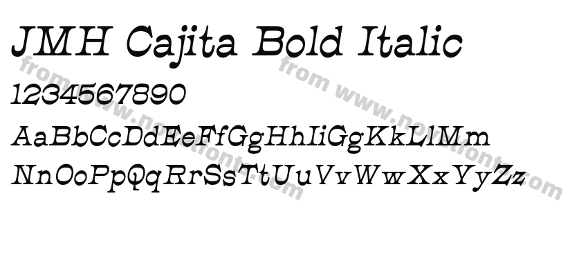 JMH Cajita Bold ItalicPreview