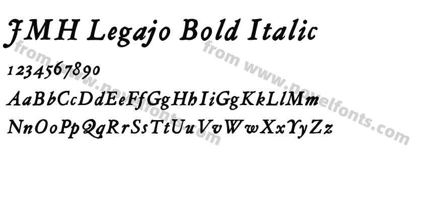 JMH Legajo Bold ItalicPreview