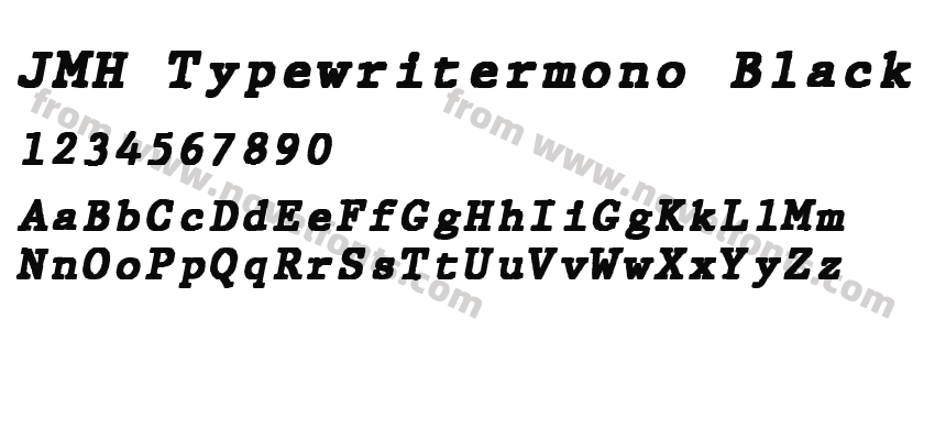JMH Typewritermono Black ItalicPreview