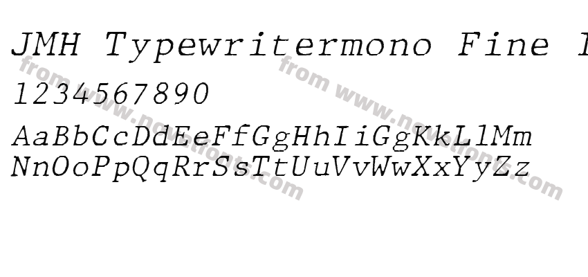 JMH Typewritermono Fine ItalicPreview