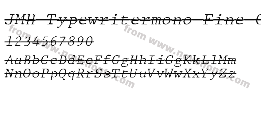 JMH Typewritermono Fine Over ItaliPreview