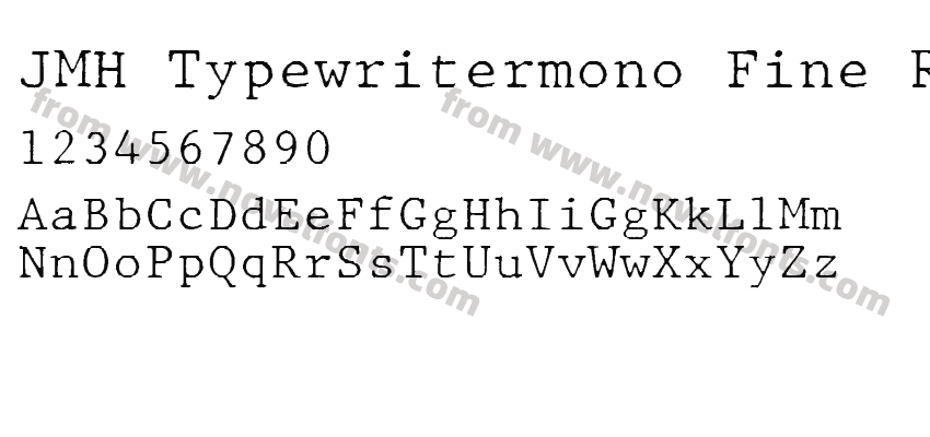 JMH Typewritermono Fine RegularPreview
