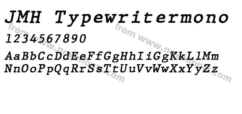 JMH Typewritermono ItalicPreview