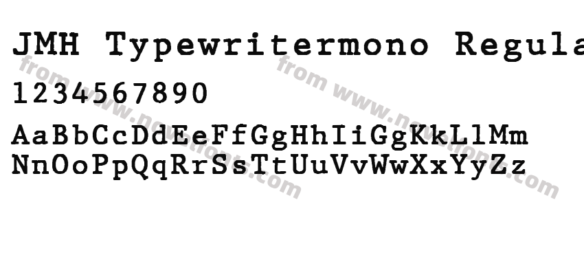 JMH Typewritermono RegularPreview