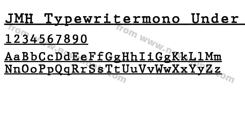 JMH Typewritermono Under RegularPreview