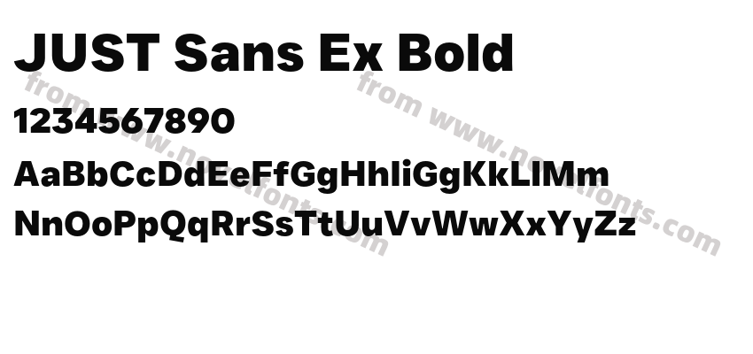 JUST Sans Ex BoldPreview
