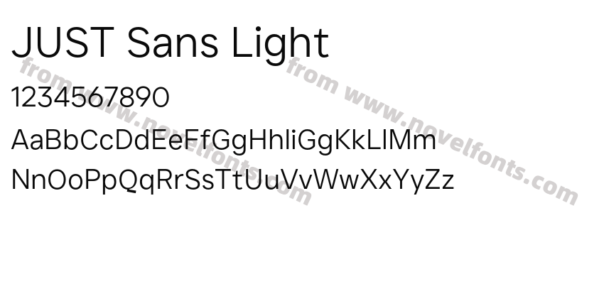JUST Sans LightPreview