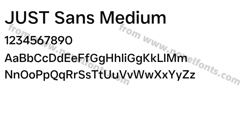 JUST Sans MediumPreview