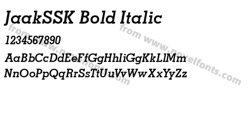 JaakSSK Bold ItalicPreview