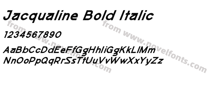 Jacqualine Bold ItalicPreview