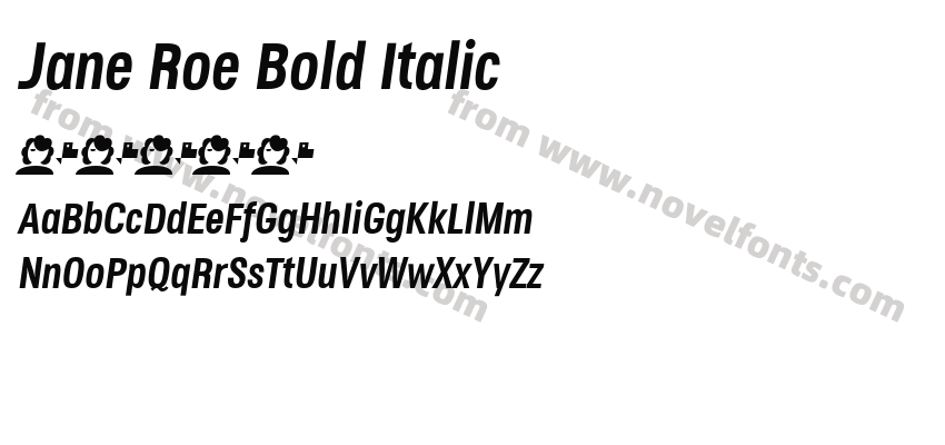 Jane Roe Bold ItalicPreview