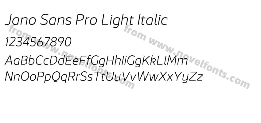 Jano Sans Pro Light ItalicPreview