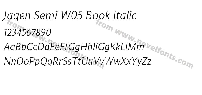 Jaqen Semi W05 Book ItalicPreview