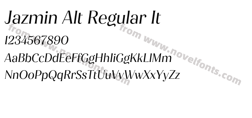 Jazmin Alt Regular ItPreview