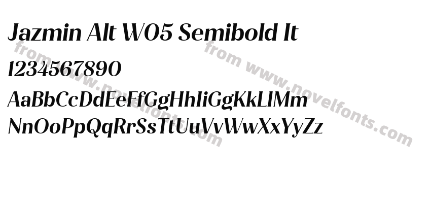Jazmin Alt W05 Semibold ItPreview