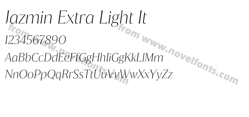 Jazmin Extra Light ItPreview