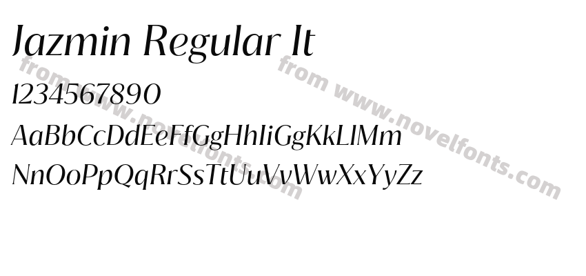 Jazmin Regular ItPreview