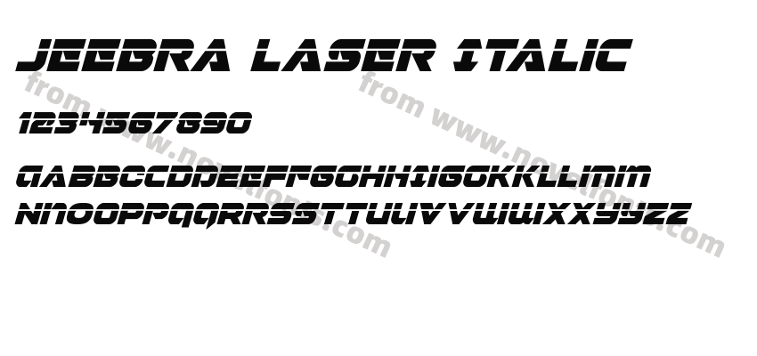 Jeebra Laser ItalicPreview
