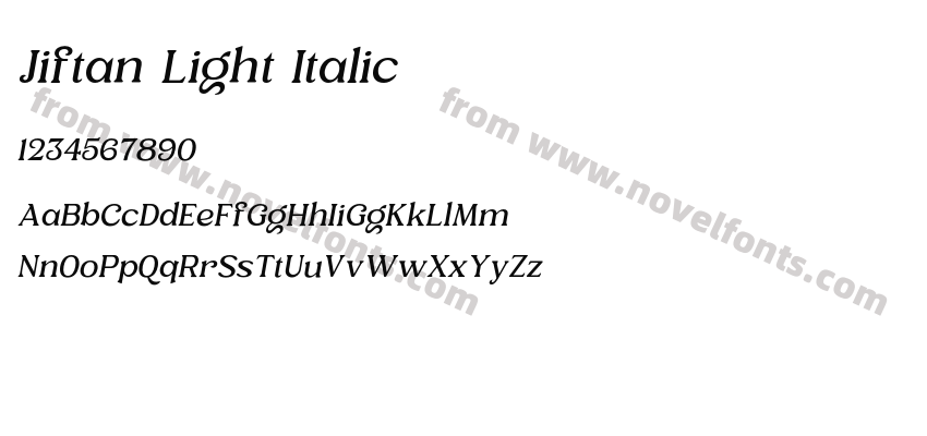 Jiftan Light ItalicPreview