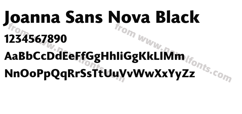 Joanna Sans Nova BlackPreview