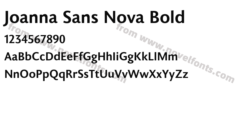Joanna Sans Nova BoldPreview