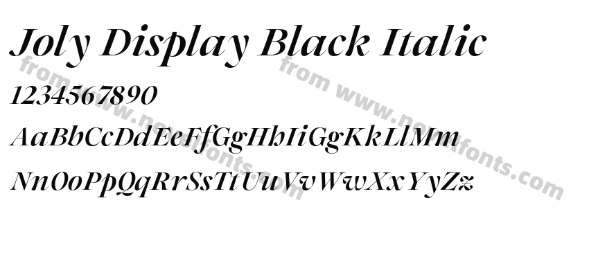 Joly Display Black ItalicPreview