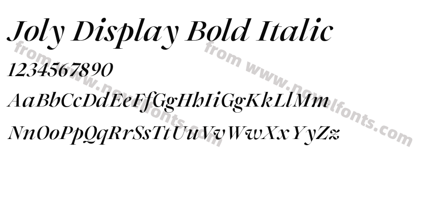 Joly Display Bold ItalicPreview