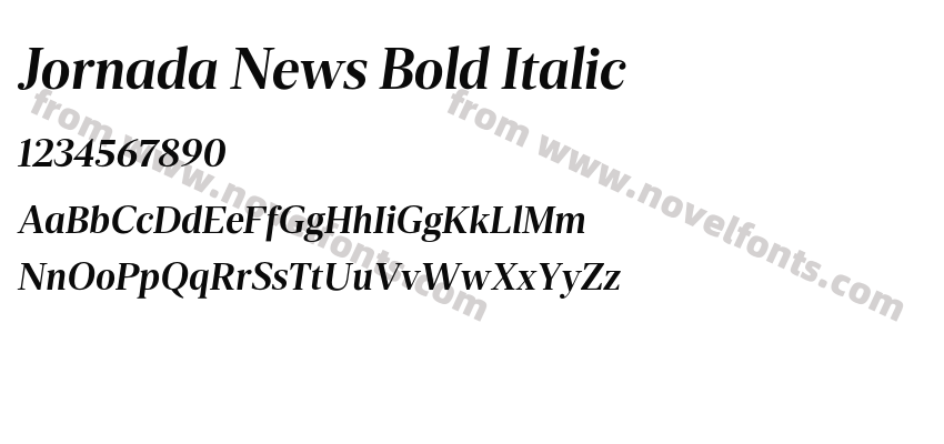 Jornada News Bold ItalicPreview