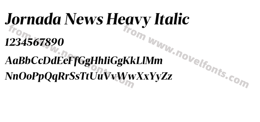 Jornada News Heavy ItalicPreview
