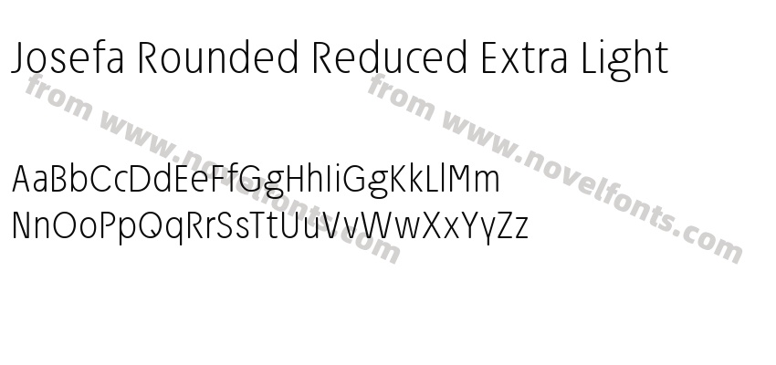 Josefa Rounded Reduced Extra LightPreview