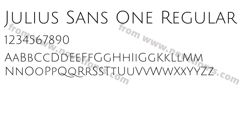 Julius Sans One RegularPreview