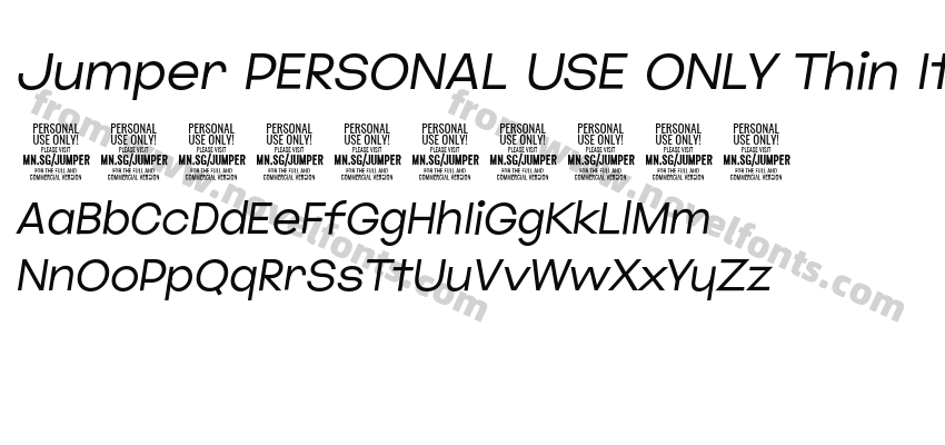 Jumper PERSONAL USE ONLY Thin ItalicPreview