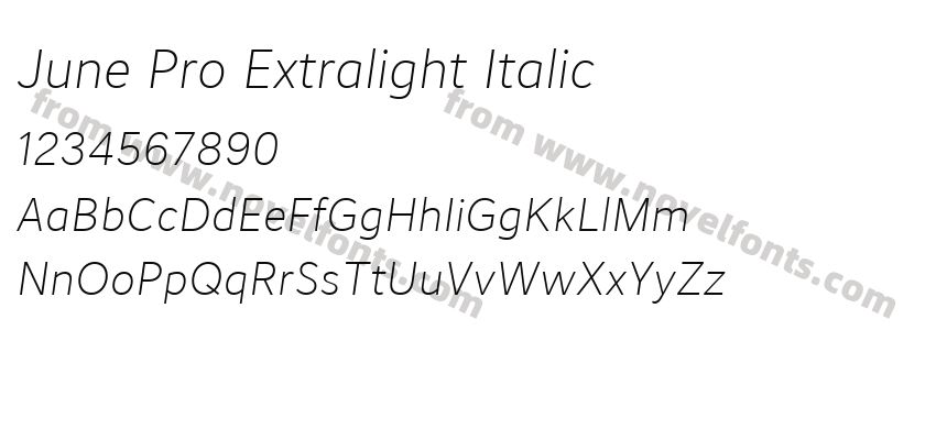 June Pro Extralight ItalicPreview