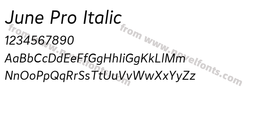 June Pro ItalicPreview