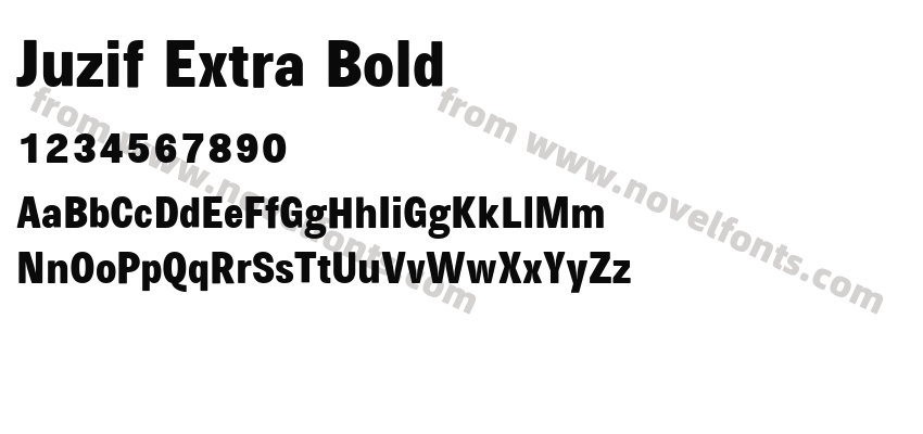 Juzif Extra BoldPreview