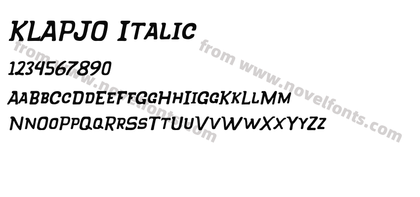 KLAPJO ItalicPreview