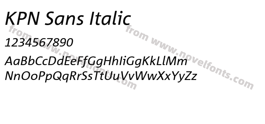 KPN Sans ItalicPreview