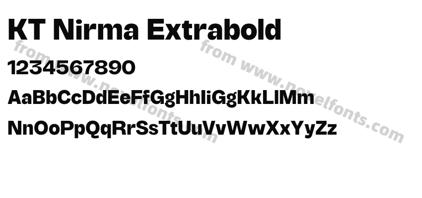 KT Nirma ExtraboldPreview