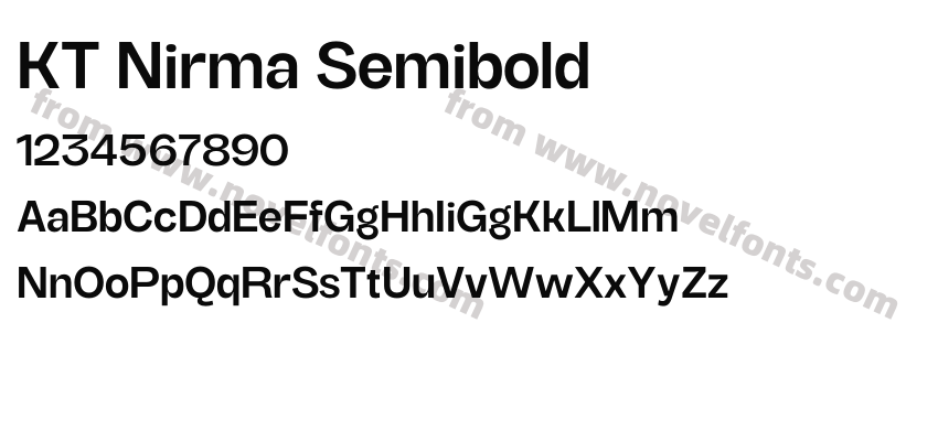 KT Nirma SemiboldPreview