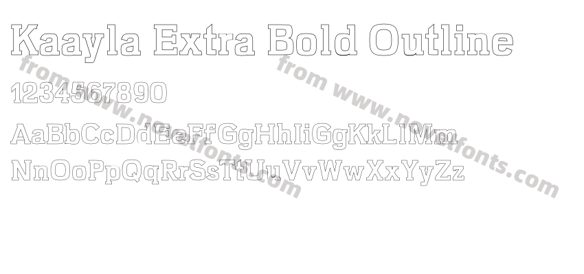 Kaayla Extra Bold OutlinePreview