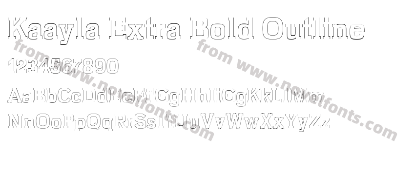 Kaayla Extra Bold OutlinePreview