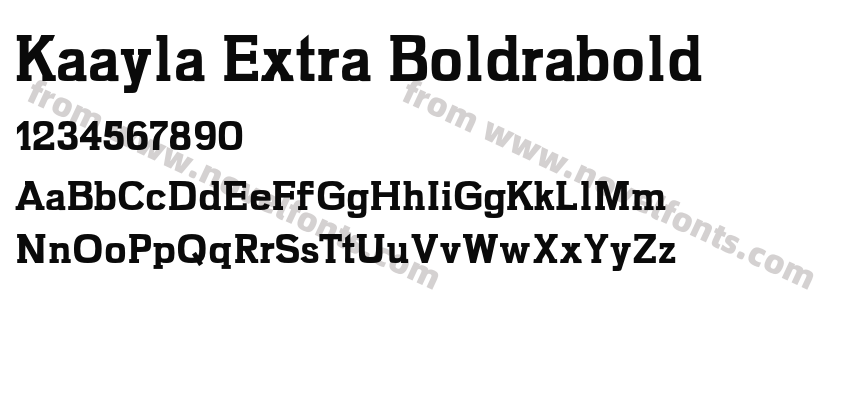 Kaayla Extra BoldraboldPreview