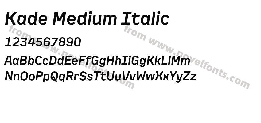 Kade Medium ItalicPreview