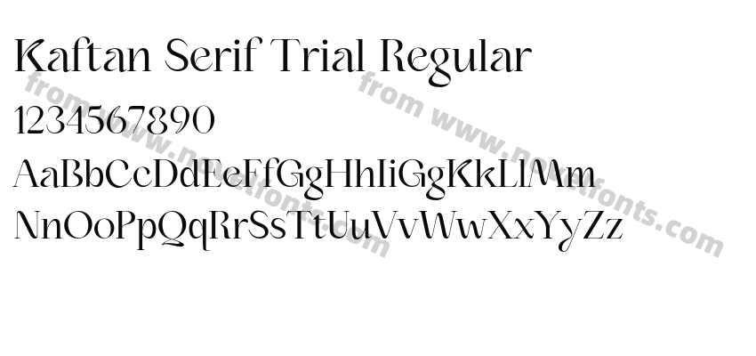 Kaftan Serif Trial RegularPreview