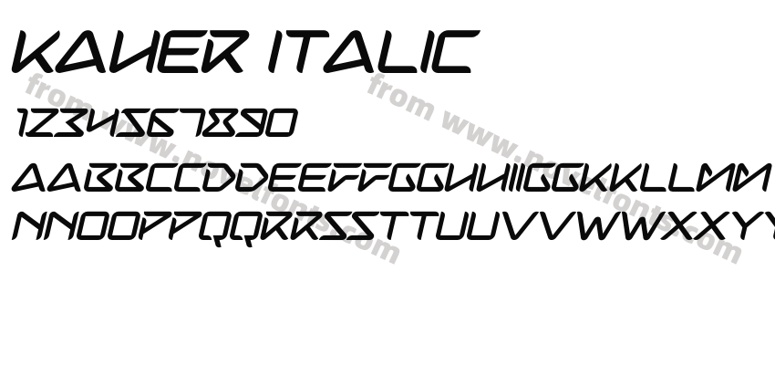 Kaher ItalicPreview