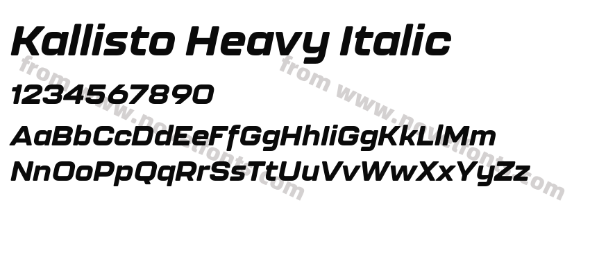 Kallisto Heavy ItalicPreview
