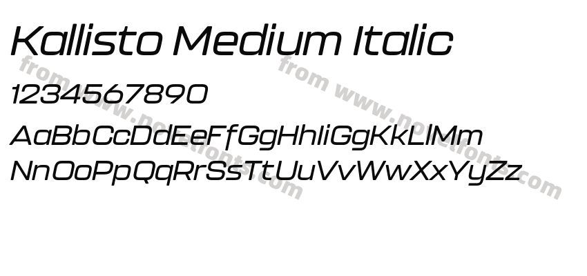 Kallisto Medium ItalicPreview