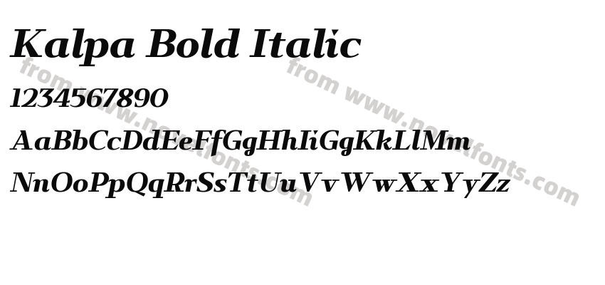 Kalpa Bold ItalicPreview