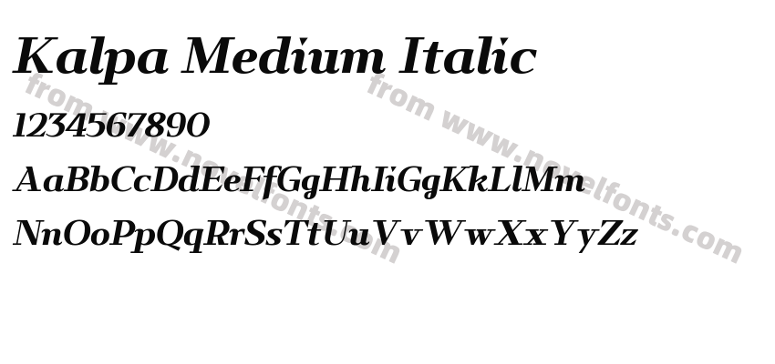 Kalpa Medium ItalicPreview